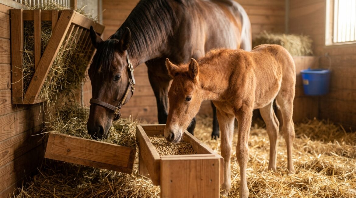 ¿Cuándo empezar a dar pienso a un potro?